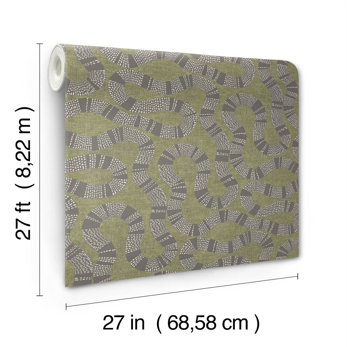 AB3005 Ophidia Olive Artifacts Wallpaper by York Wallcoverings