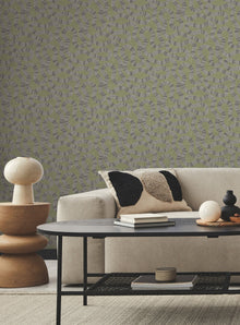 AB3005 Ophidia Olive Artifacts Wallpaper by York Wallcoverings