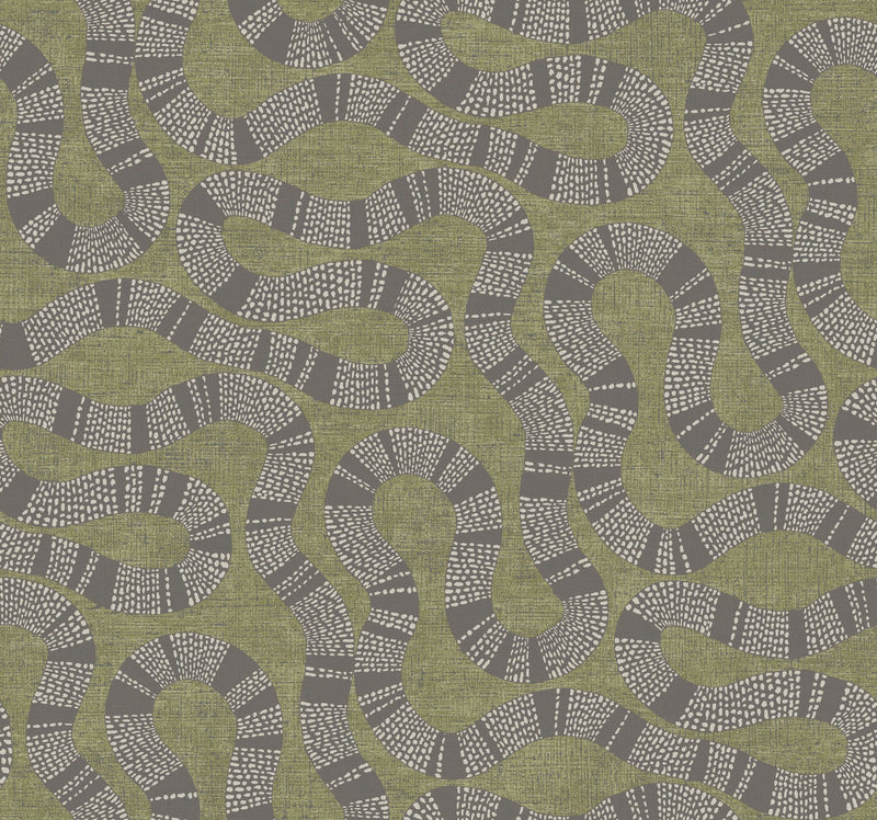 AB3005 Ophidia Olive Artifacts Wallpaper by York Wallcoverings