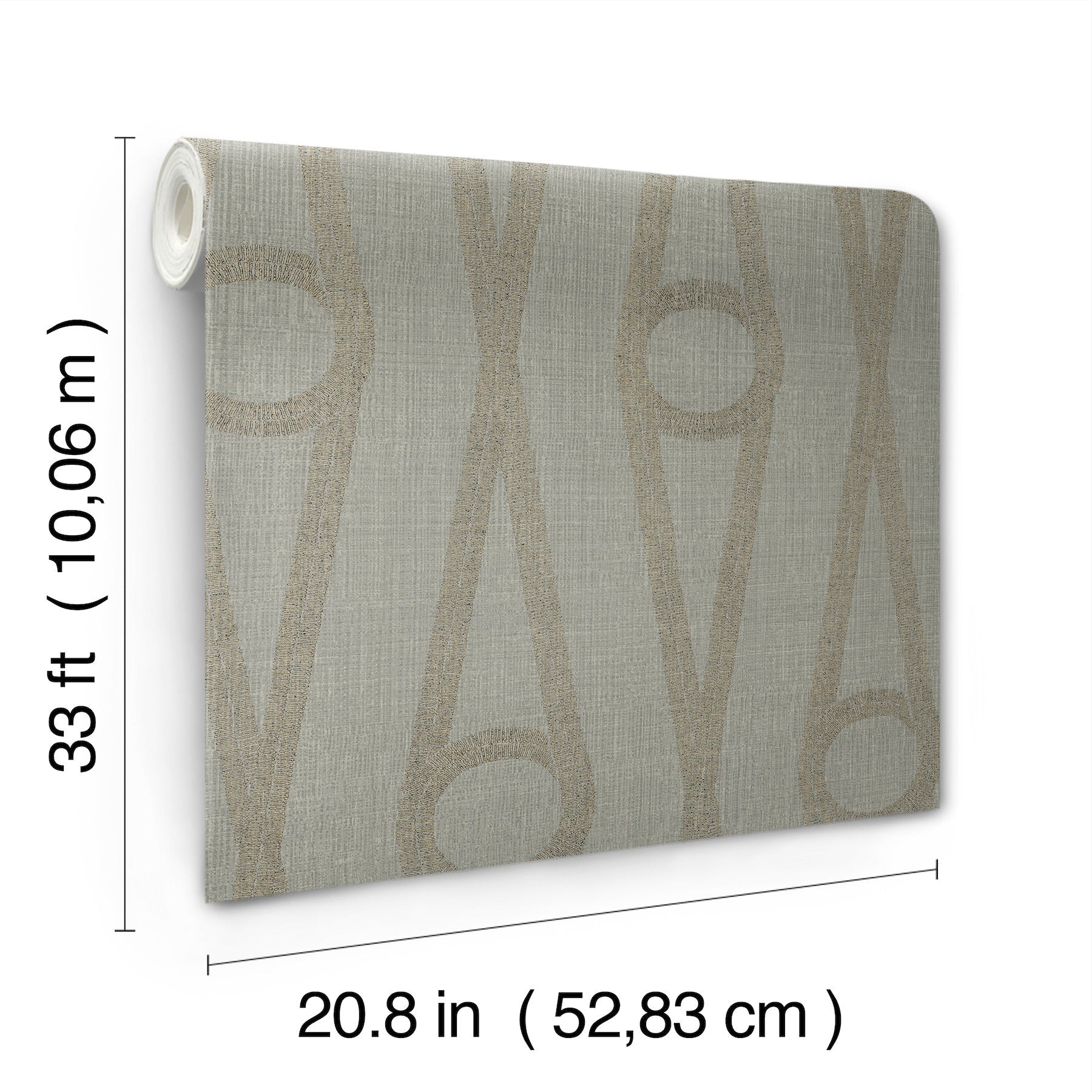 AB3013 Henlein Grey Artifacts Wallpaper by York Wallcoverings