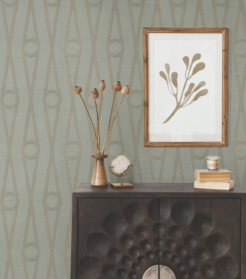 AB3013 Henlein Grey Artifacts Wallpaper by York Wallcoverings