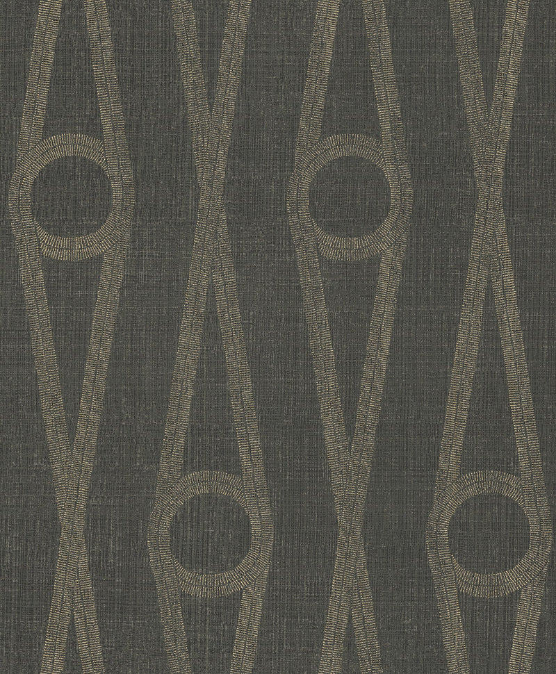 AB3014 Henlein Charcoal Artifacts Wallpaper by York Wallcoverings