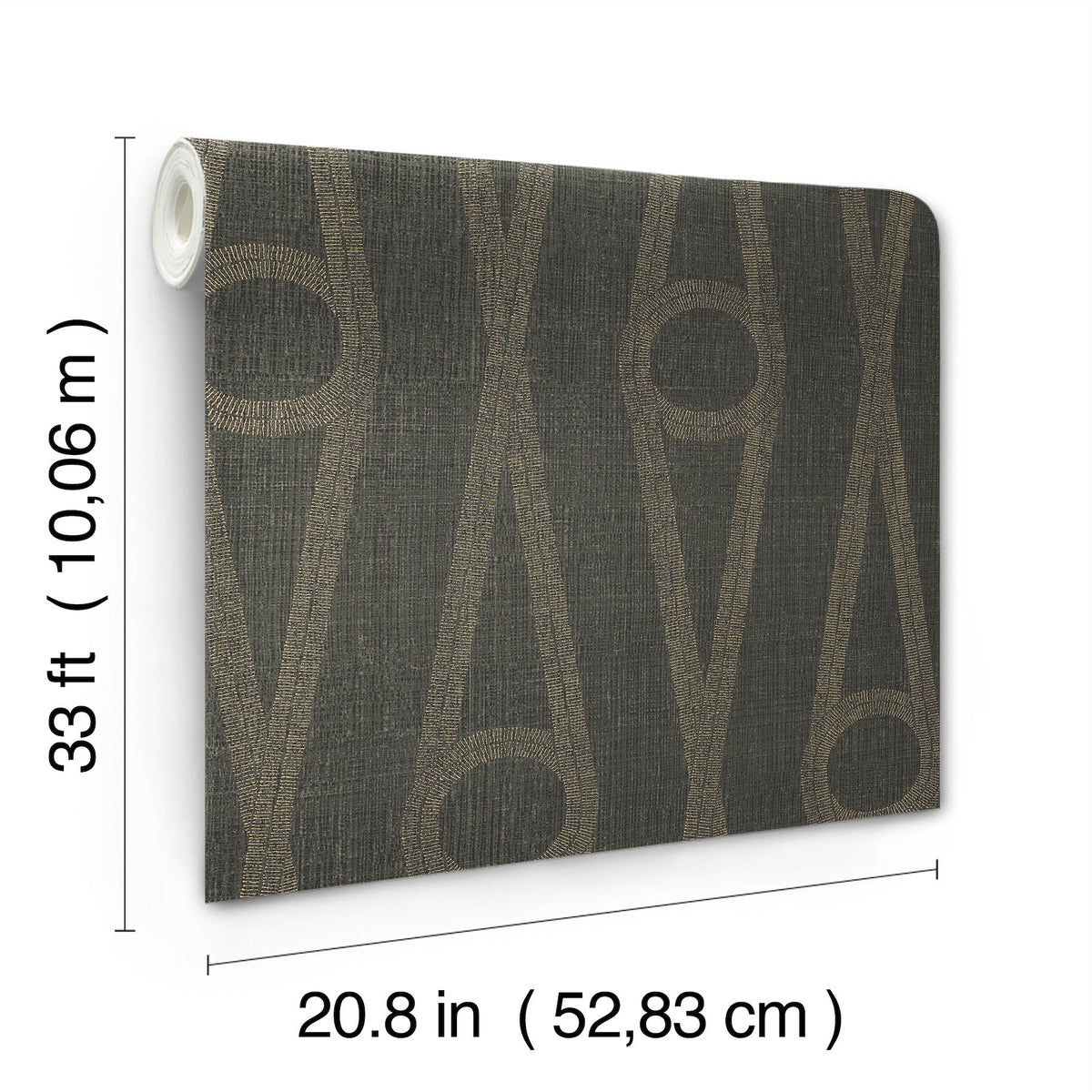 AB3014 Henlein Charcoal Artifacts Wallpaper by York Wallcoverings
