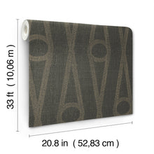 AB3014 Henlein Charcoal Artifacts Wallpaper by York Wallcoverings