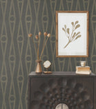 AB3014 Henlein Charcoal Artifacts Wallpaper by York Wallcoverings
