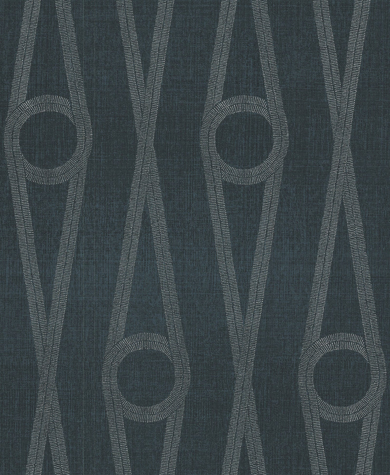 AB3015 Henlein Indigo Artifacts Wallpaper by York Wallcoverings
