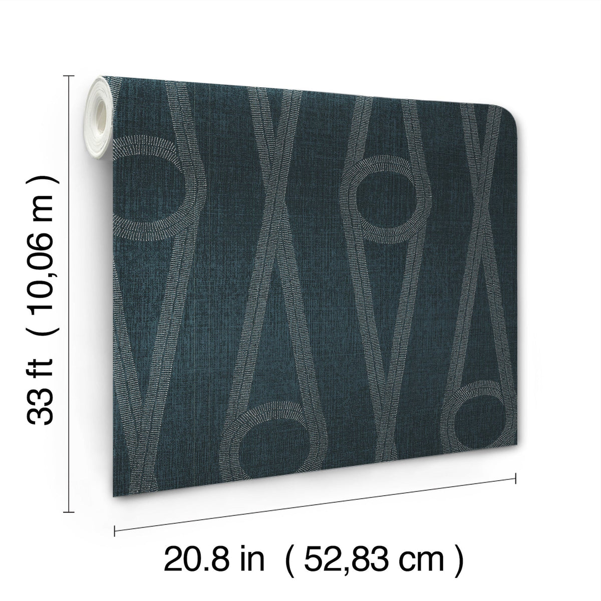AB3015 Henlein Indigo Artifacts Wallpaper by York Wallcoverings