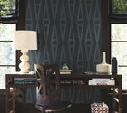 AB3015 Henlein Indigo Artifacts Wallpaper by York Wallcoverings