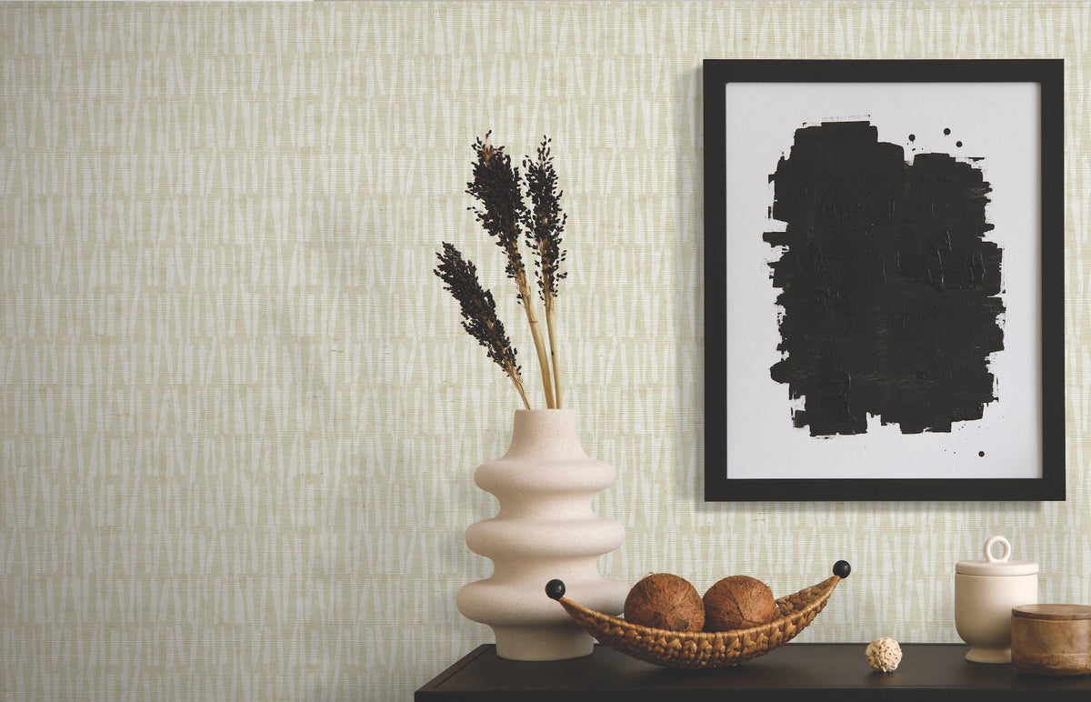 AB3041 Thatched Taupe Artifacts Wallpaper by York Wallcoverings