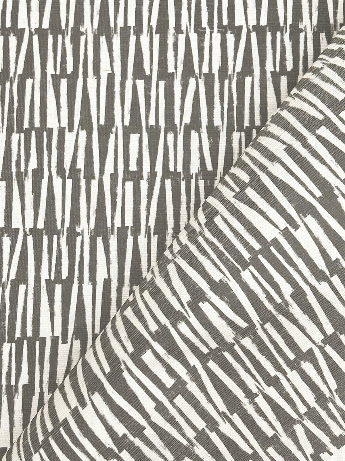 AB3042 Thatched Black Artifacts Wallpaper by York Wallcoverings