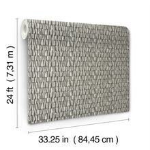 AB3042 Thatched Black Artifacts Wallpaper by York Wallcoverings