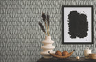 AB3042 Thatched Black Artifacts Wallpaper by York Wallcoverings