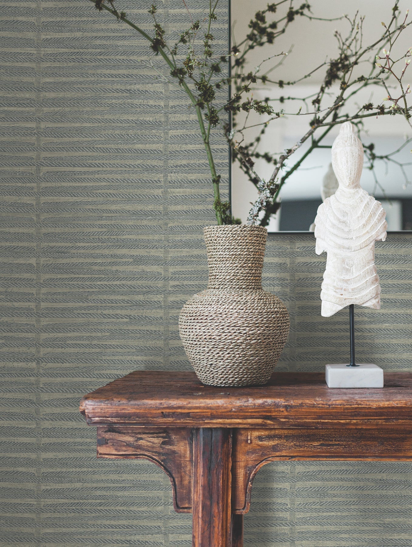AB3054 Iringa Indigo Artifacts Wallpaper by York Wallcoverings