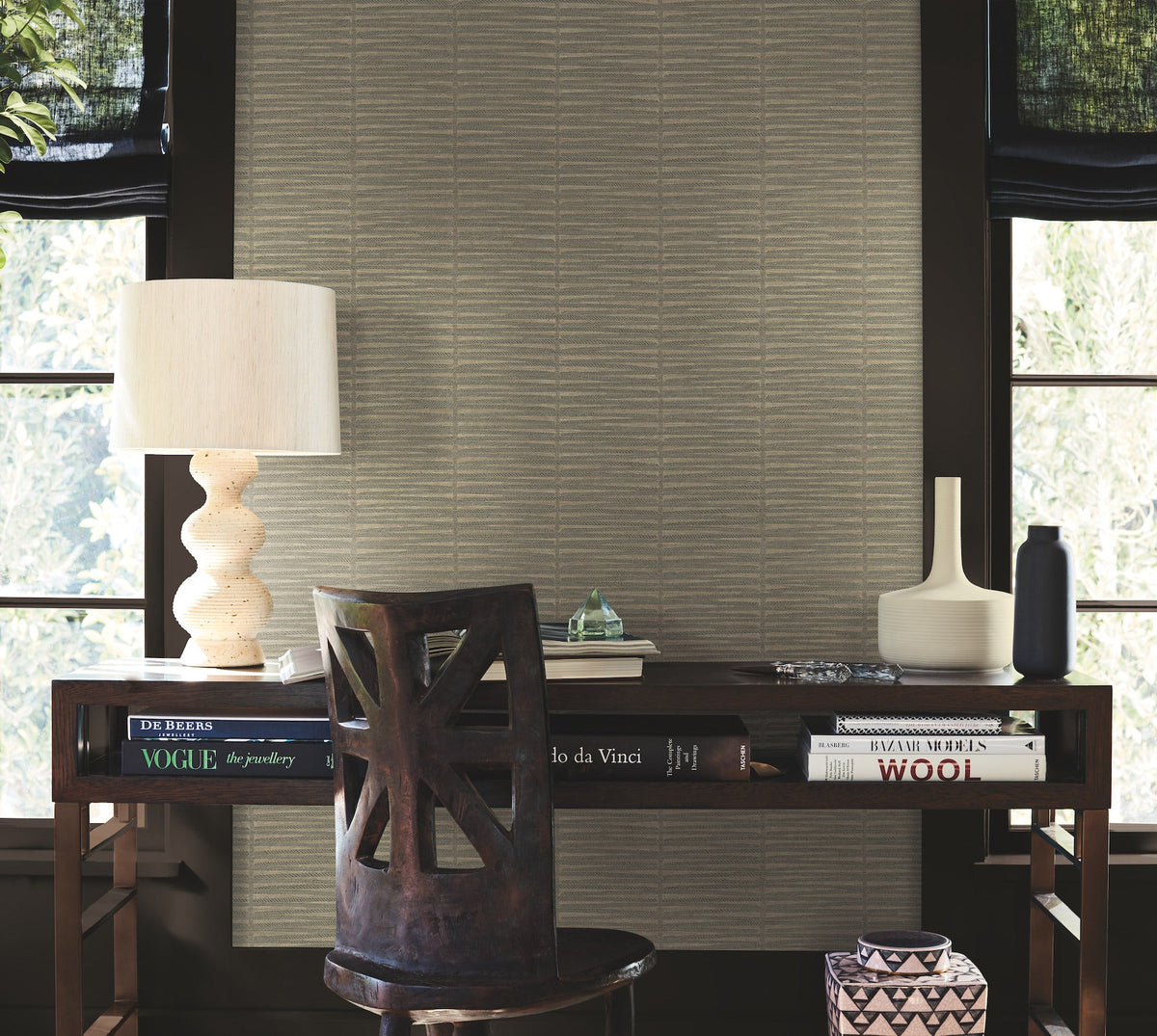 AB3055 Iringa Mocha Artifacts Wallpaper by York Wallcoverings