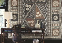 AB3057M Tapa Sienna Artifacts Mural by York Wallcoverings