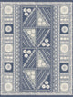 Tapa Indigo Artifacts Mural by York Wallcoverings