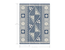 AB3058M Tapa Indigo Artifacts Mural by York Wallcoverings