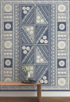 AB3058M Tapa Indigo Artifacts Mural by York Wallcoverings