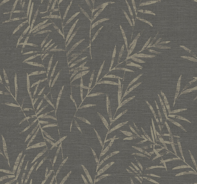 AB3061 Allerton Bamboo Black Artifacts Wallpaper by York Wallcoverings