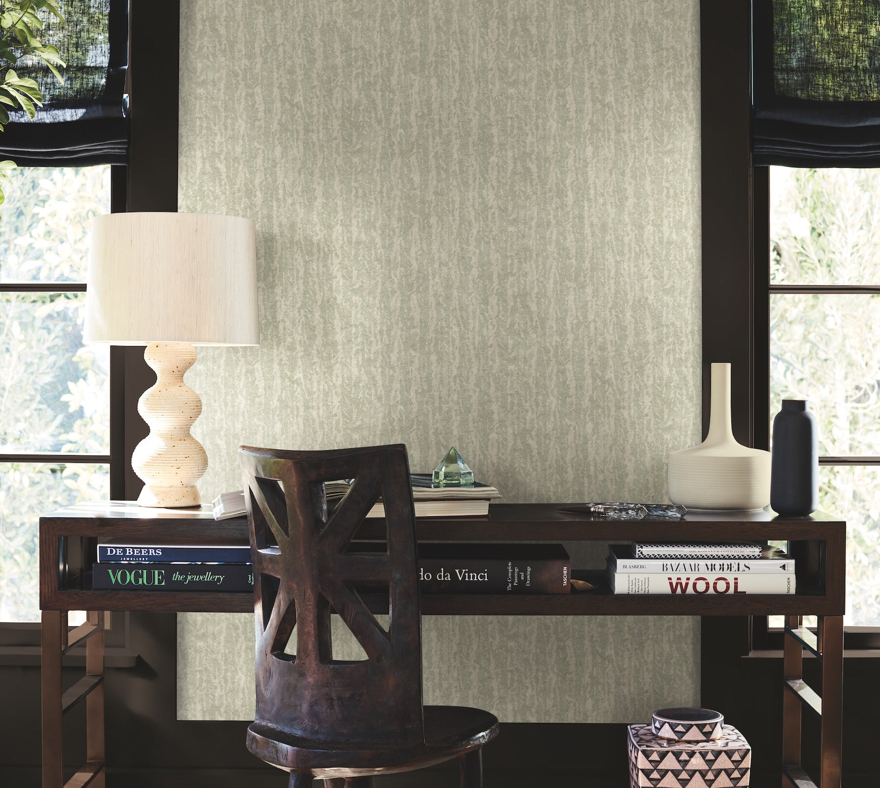 AB3074 Juju Sage Artifacts Wallpaper by York Wallcoverings