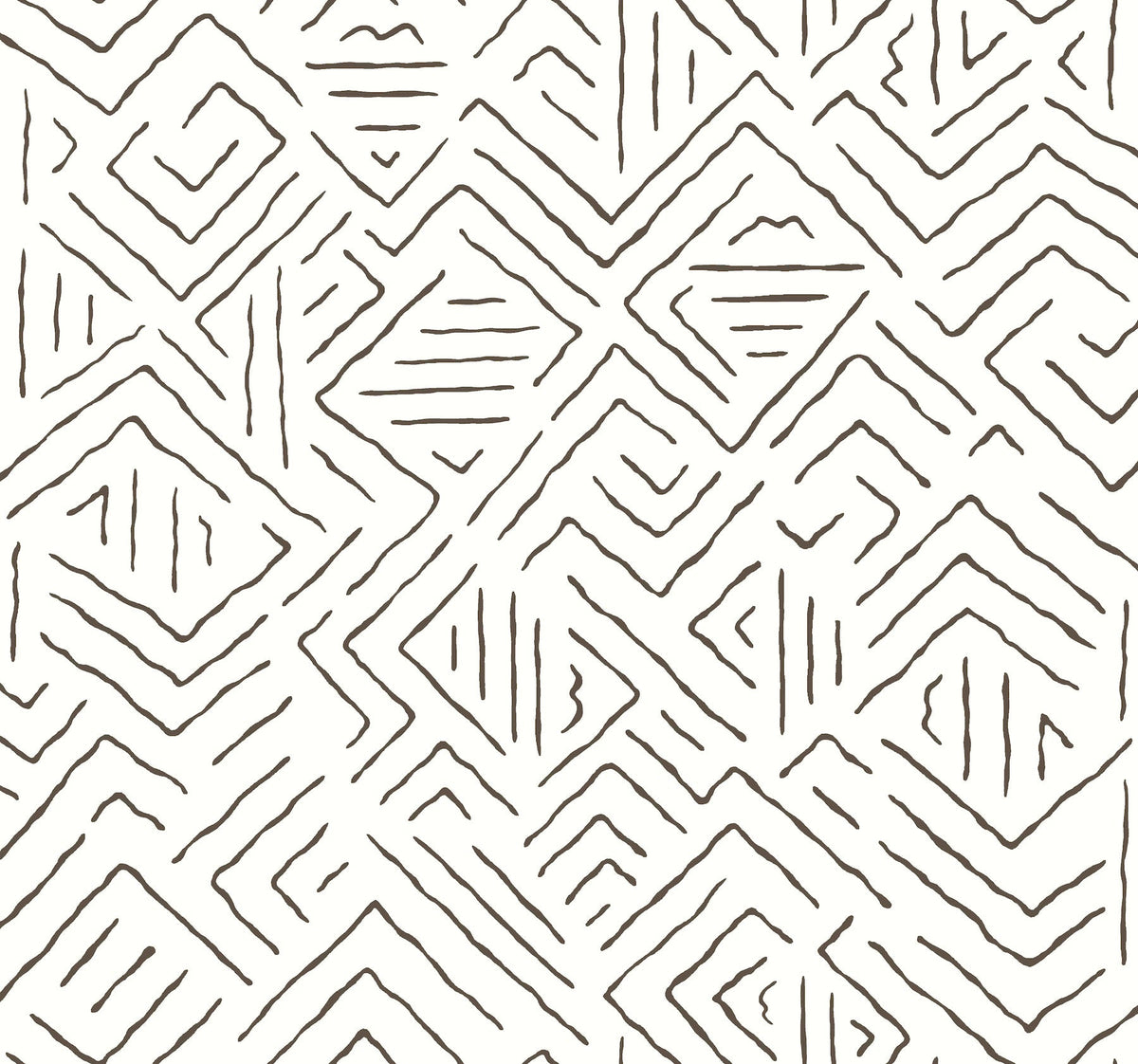 AB3081 Sirih Black Artifacts Wallpaper by York Wallcoverings