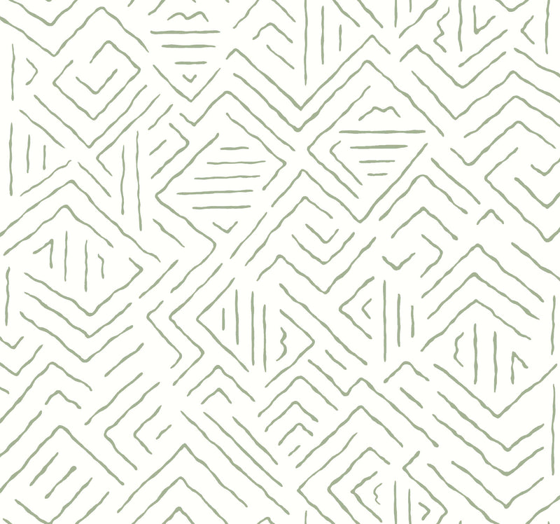 AB3082 Sirih Sage Artifacts Wallpaper by York Wallcoverings