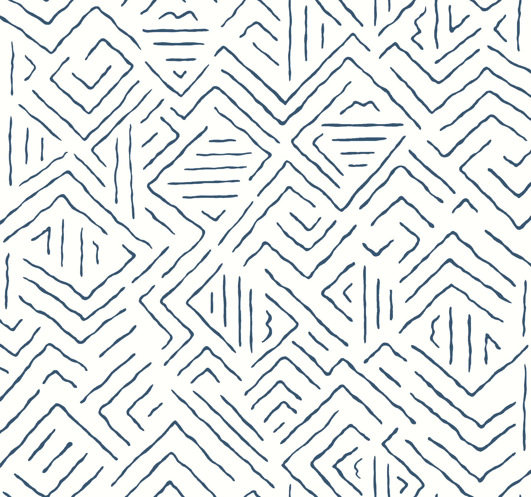 AB3083 Sirih Navy Artifacts Wallpaper by York Wallcoverings