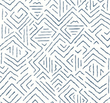 AB3083 Sirih Navy Artifacts Wallpaper by York Wallcoverings