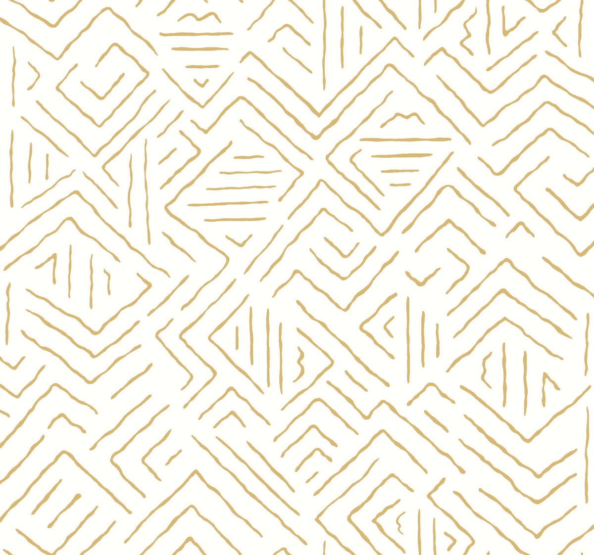 AB3084 Sirih Ochre Artifacts Wallpaper by York Wallcoverings
