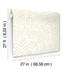 AB3084 Sirih Ochre Artifacts Wallpaper by York Wallcoverings