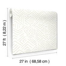 AB3085 Sirih Beige Artifacts Wallpaper by York Wallcoverings