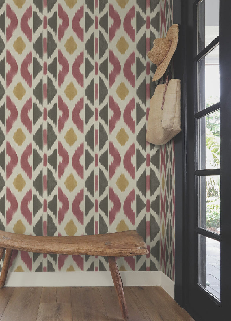 AB3091 Patan Ruby Artifacts Wallpaper by York Wallcoverings