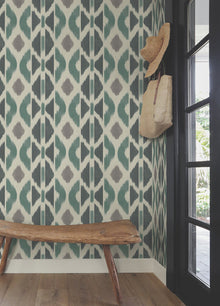AB3092 Patan Indigo Artifacts Wallpaper by York Wallcoverings