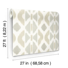 AB3093 Patan Beige Artifacts Wallpaper by York Wallcoverings