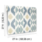 AB3094 Patan Denim Artifacts Wallpaper by York Wallcoverings