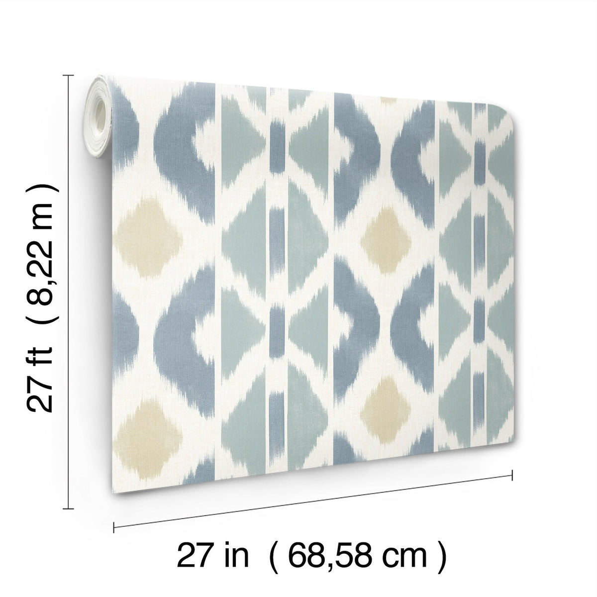 AB3094 Patan Denim Artifacts Wallpaper by York Wallcoverings