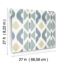 AB3094 Patan Denim Artifacts Wallpaper by York Wallcoverings