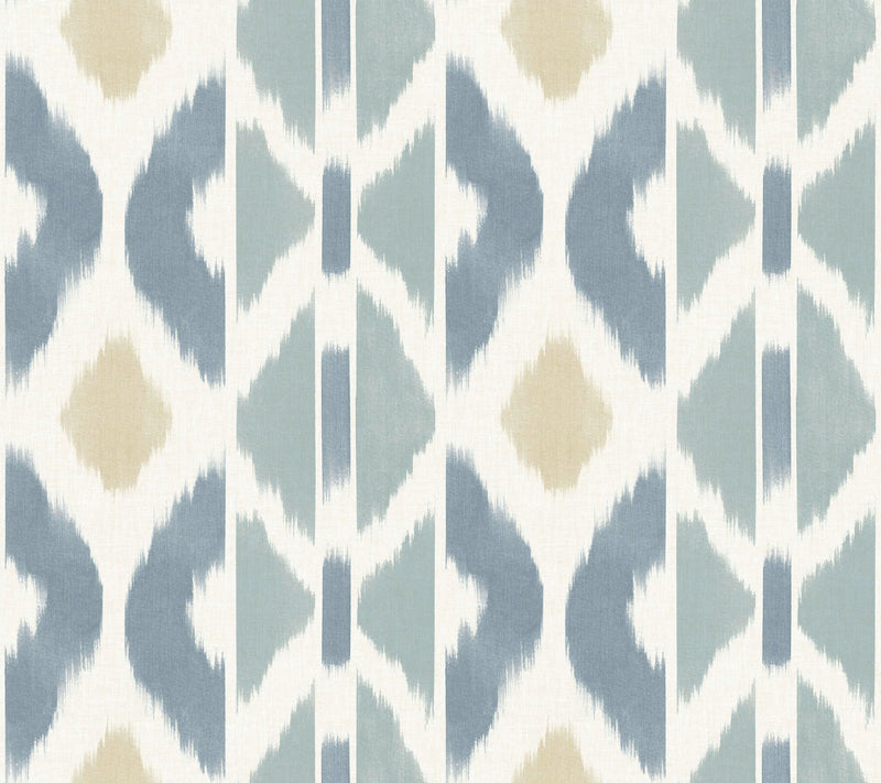 AB3094 Patan Denim Artifacts Wallpaper by York Wallcoverings