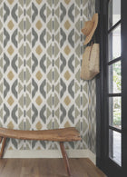 AB3095 Patan Taupe Artifacts Wallpaper by York Wallcoverings
