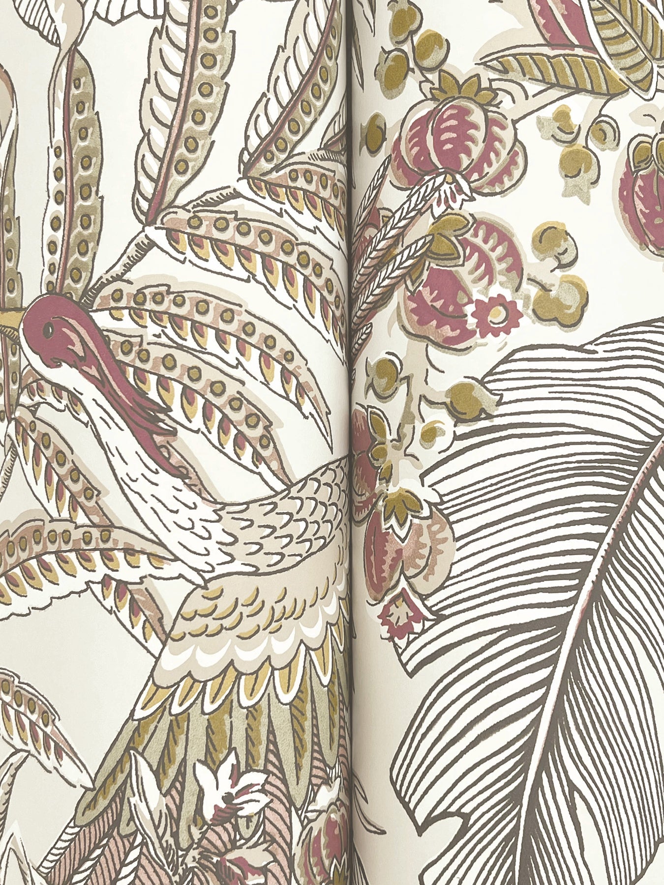 AB3101 Heronwood Mulberry Artifacts Wallpaper by York Wallcoverings