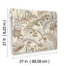 AB3101 Heronwood Mulberry Artifacts Wallpaper by York Wallcoverings