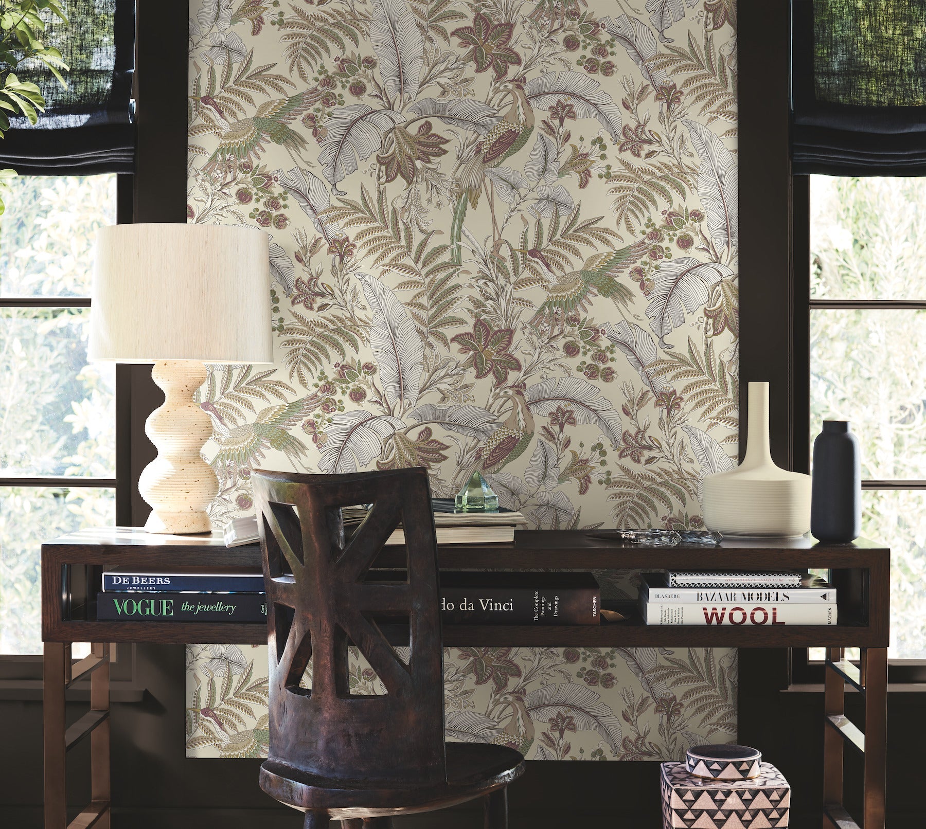 AB3101 Heronwood Mulberry Artifacts Wallpaper by York Wallcoverings