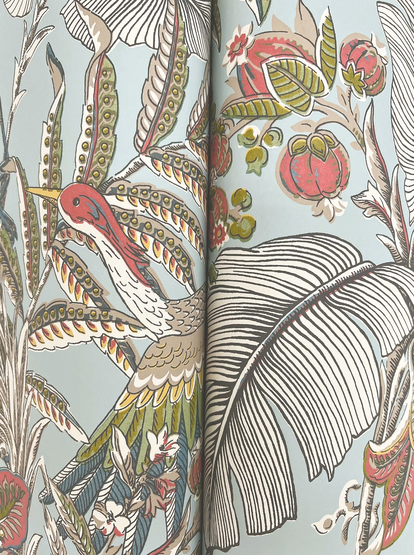 AB3102 Heronwood Sky Blue Artifacts Wallpaper by York Wallcoverings
