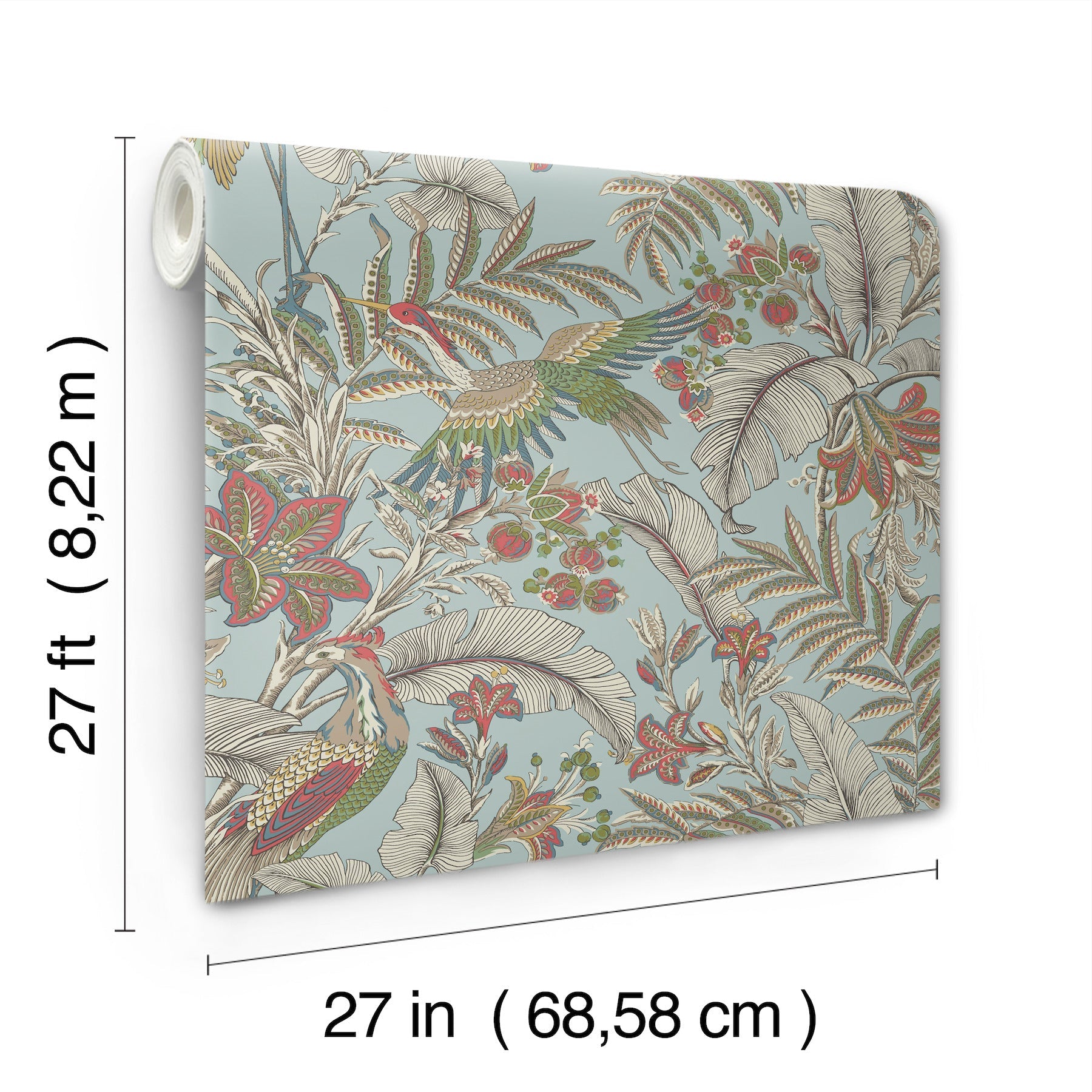 AB3102 Heronwood Sky Blue Artifacts Wallpaper by York Wallcoverings
