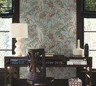 AB3102 Heronwood Sky Blue Artifacts Wallpaper by York Wallcoverings