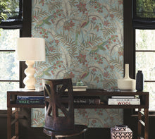 AB3102 Heronwood Sky Blue Artifacts Wallpaper by York Wallcoverings