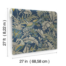 AB3103 Heronwood Navy Artifacts Wallpaper by York Wallcoverings