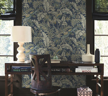 AB3103 Heronwood Navy Artifacts Wallpaper by York Wallcoverings