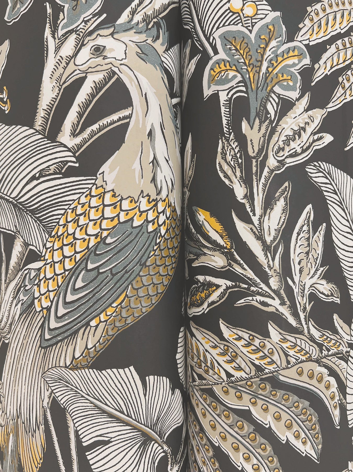 AB3104 Heronwood Black Artifacts Wallpaper by York Wallcoverings