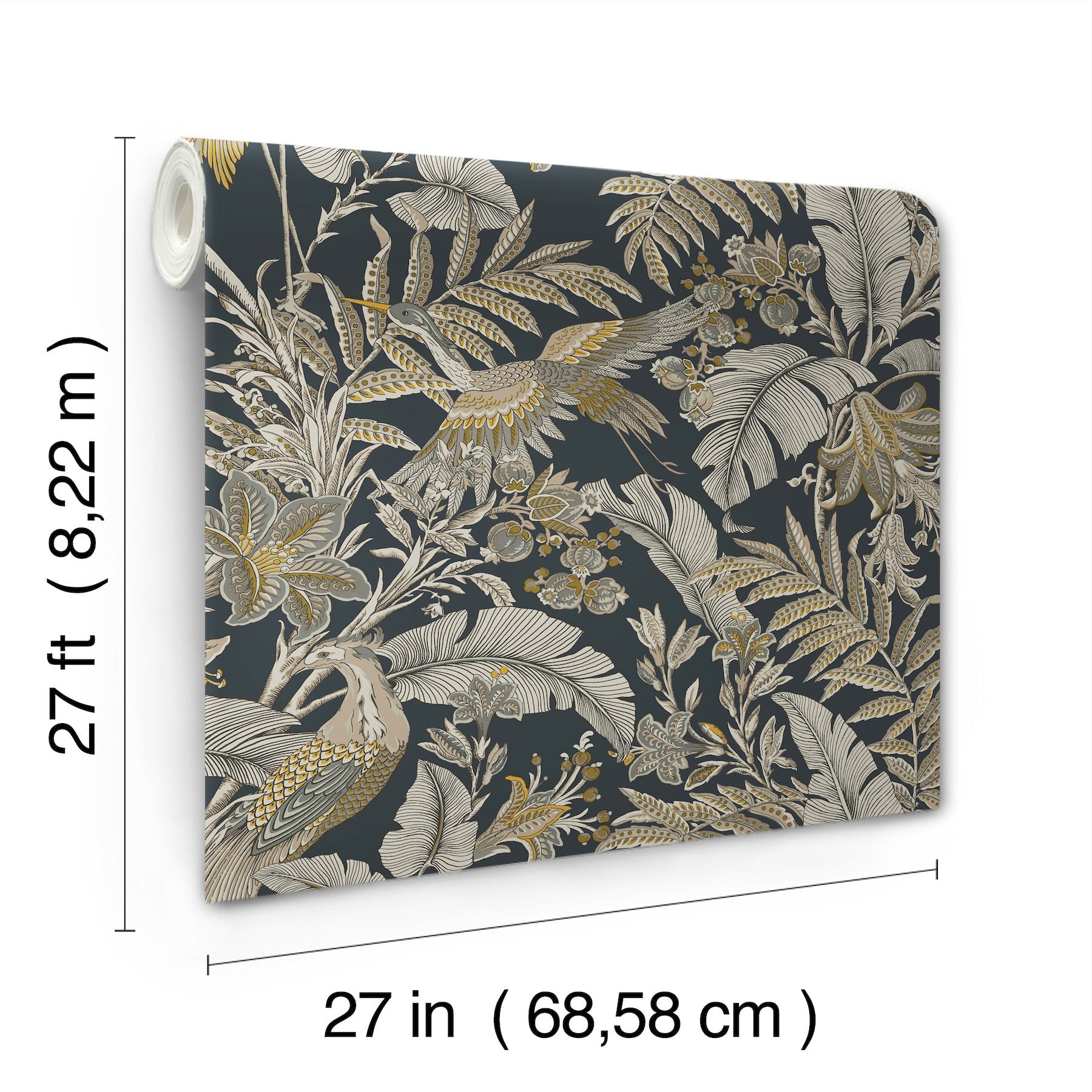 AB3104 Heronwood Black Artifacts Wallpaper by York Wallcoverings